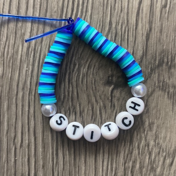 One handmade clay bead bracelet. And a handmade clay bead anklet. - Picture 2 of 3